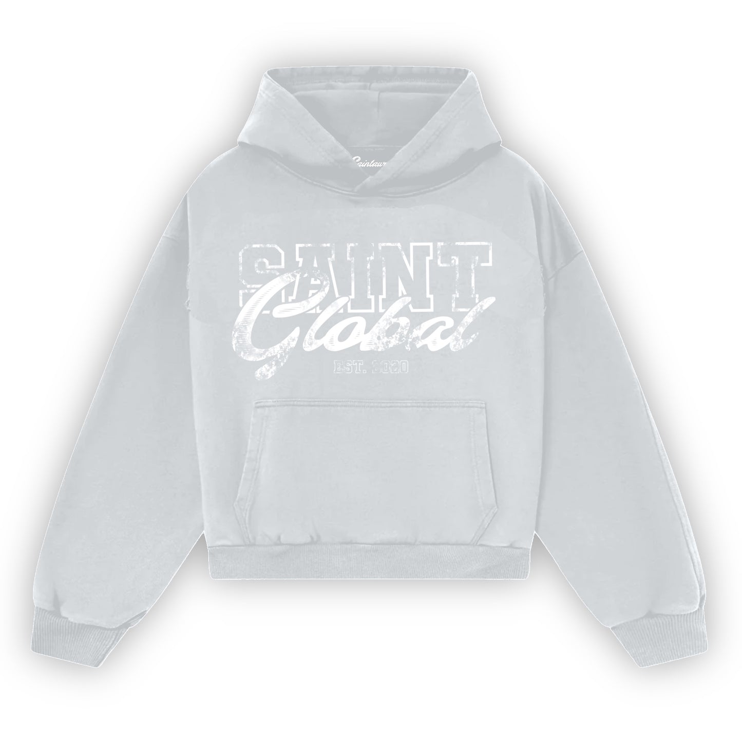 "SAINT GLOBAL HOODIE" GREY